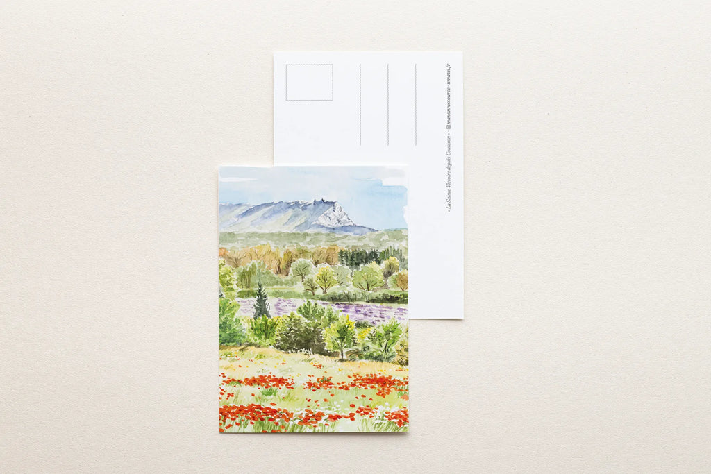 Sainte-Victoire y amapolas